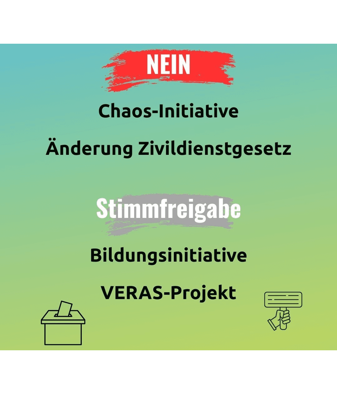 Neuwahl und Parolenfassung